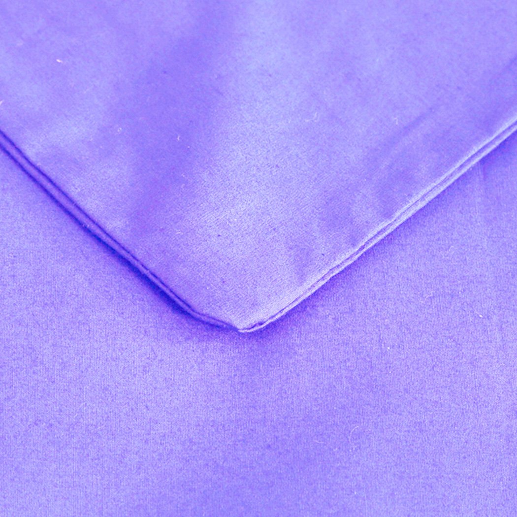 DreamZ 121x91cm Anti Anxiety Weighted Blanket with a soft bamboo cover in purple color, showcasing its reversible design and plush texture.